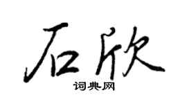 王正良石欣行书个性签名怎么写