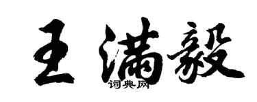 胡问遂王满毅行书个性签名怎么写