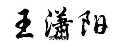 胡问遂王潇阳行书个性签名怎么写