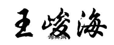 胡问遂王峻海行书个性签名怎么写