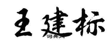 胡问遂王建标行书个性签名怎么写