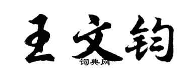 胡问遂王文钧行书个性签名怎么写