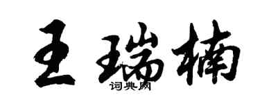 胡问遂王瑞楠行书个性签名怎么写