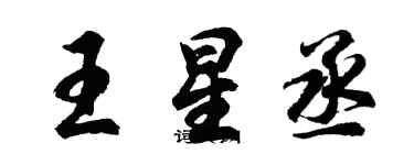 胡问遂王星丞行书个性签名怎么写