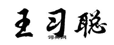 胡问遂王习聪行书个性签名怎么写