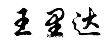胡问遂王里达行书个性签名怎么写