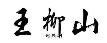 胡问遂王柳山行书个性签名怎么写
