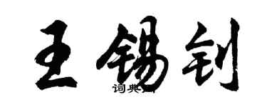 胡问遂王锡钊行书个性签名怎么写