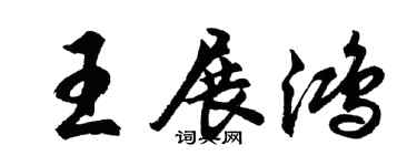 胡问遂王展鸿行书个性签名怎么写