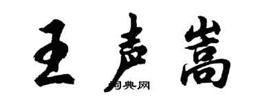 胡问遂王声嵩行书个性签名怎么写