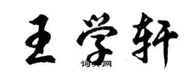 胡问遂王学轩行书个性签名怎么写
