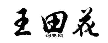 胡问遂王田花行书个性签名怎么写