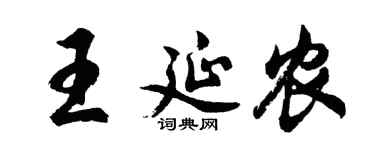 胡问遂王延农行书个性签名怎么写