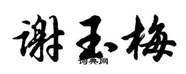 胡问遂谢玉梅行书个性签名怎么写