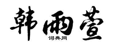 胡问遂韩雨萱行书个性签名怎么写