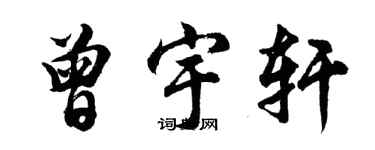 胡问遂曾宇轩行书个性签名怎么写