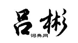 胡问遂吕彬行书个性签名怎么写