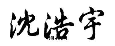 胡问遂沈浩宇行书个性签名怎么写