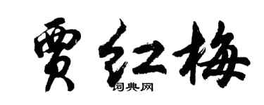胡问遂贾红梅行书个性签名怎么写