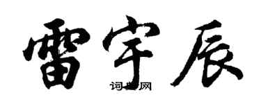 胡问遂雷宇辰行书个性签名怎么写