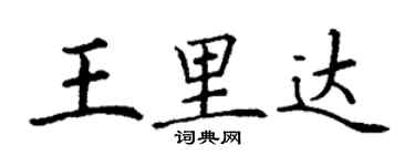 丁谦王里达楷书个性签名怎么写
