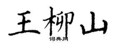 丁谦王柳山楷书个性签名怎么写