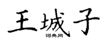 丁谦王城子楷书个性签名怎么写