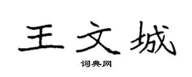 袁强王文城楷书个性签名怎么写