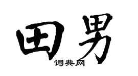 翁闿运田男楷书个性签名怎么写