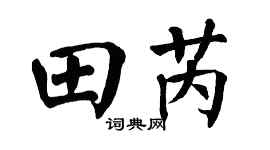 翁闿运田芮楷书个性签名怎么写