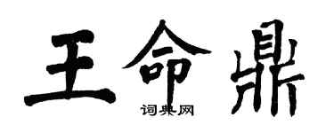 翁闿运王命鼎楷书个性签名怎么写