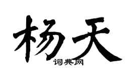 翁闿运杨天楷书个性签名怎么写