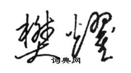 骆恒光樊耀草书个性签名怎么写