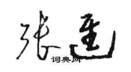 骆恒光张进草书个性签名怎么写