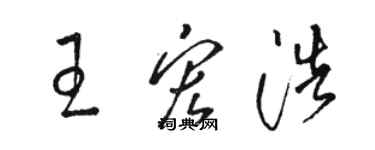 骆恒光王宏浩草书个性签名怎么写