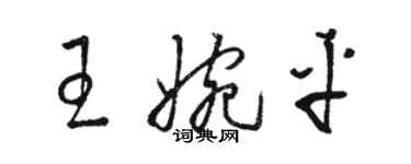 骆恒光王婉平草书个性签名怎么写