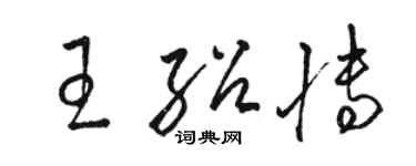 骆恒光王绍博草书个性签名怎么写