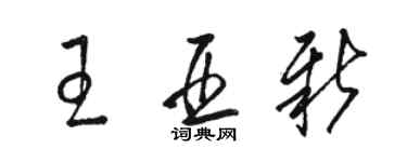 骆恒光王亚新草书个性签名怎么写