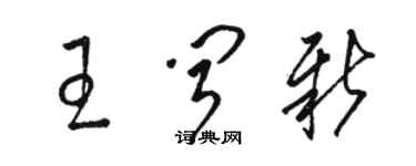 骆恒光王闻新草书个性签名怎么写