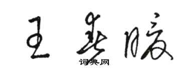骆恒光王春暖草书个性签名怎么写