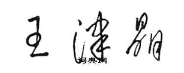 骆恒光王津晶草书个性签名怎么写