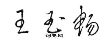 骆恒光王玉畅草书个性签名怎么写
