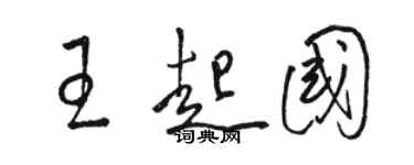 骆恒光王起国草书个性签名怎么写