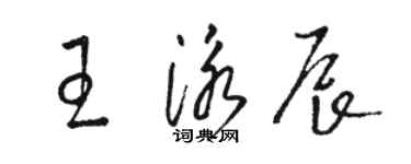 骆恒光王泳辰草书个性签名怎么写