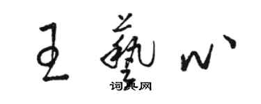 骆恒光王艺心草书个性签名怎么写