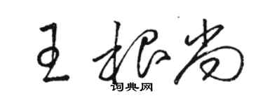 骆恒光王根尚草书个性签名怎么写