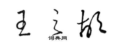 骆恒光王之胡草书个性签名怎么写