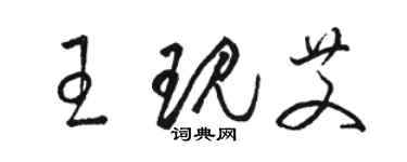 骆恒光王现艾草书个性签名怎么写