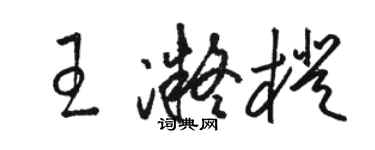 骆恒光王凝橙草书个性签名怎么写
