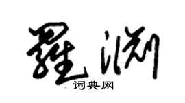 朱锡荣罗渊草书个性签名怎么写